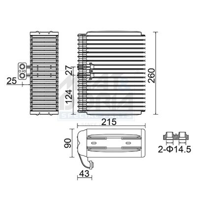 Evaporador, Aire Acondicionado Fiat Bravo II · 997019