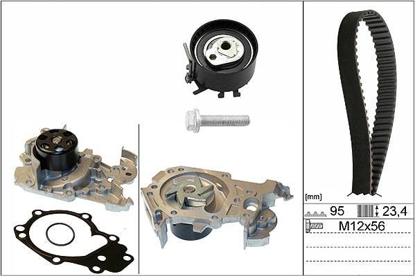 Bomba De Agua + Kit Correa Distribución Renault Twingo II · 530 0195 30