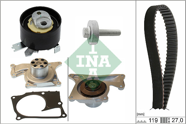 Bomba De Agua + Kit Correa Distribución Nissan Qashqai II · 530 0843 30