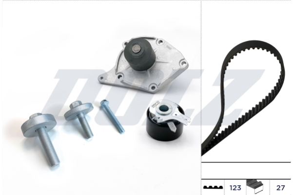 Bomba De Agua + Kit Correa Distribución Nissan Micra III · KD003