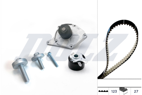 Bomba De Agua + Kit Correa Distribución Nissan Micra III · KD004