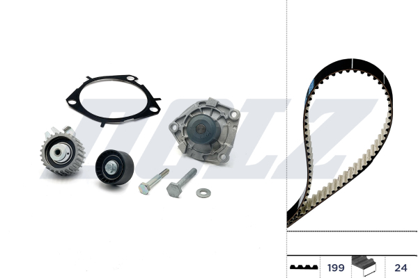 Bomba De Agua + Kit Correa Distribución Alfa Romeo Giulietta · KD102