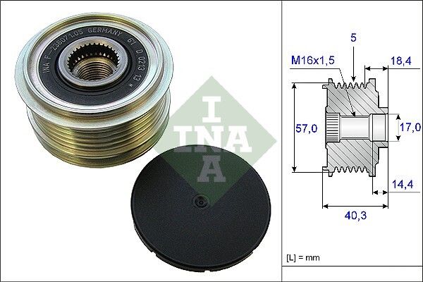 Rueda Libre Alternador Hyundai i20 II · 535 0187 10