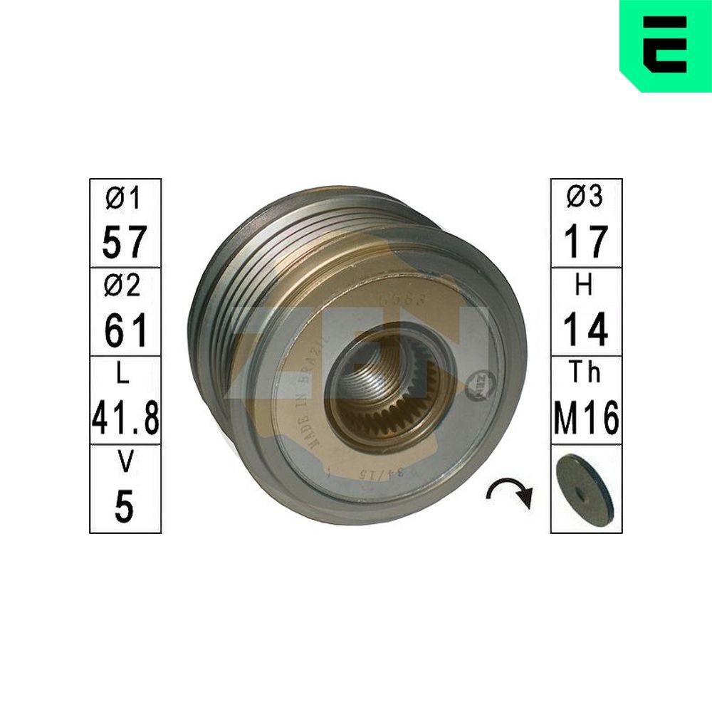 Rueda Libre Alternador Hyundai i20 II · ZN5583