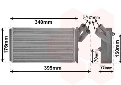 Radiador De Calefacción Peugeot Expert Furgoneta · 09006129