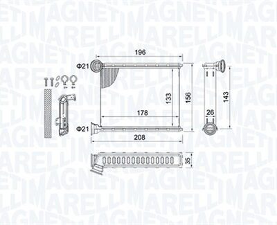 Radiador De Calefacción Dacia Logan II · 350218459000