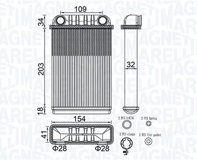 Radiador De Calefacción Opel Astra J GTC · 350218512000