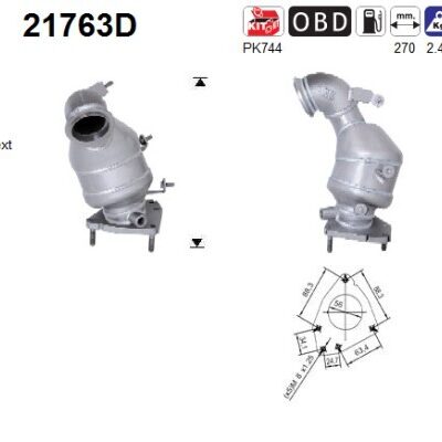 Catalizador Opel Zafira / Zafira Family B · 21763D