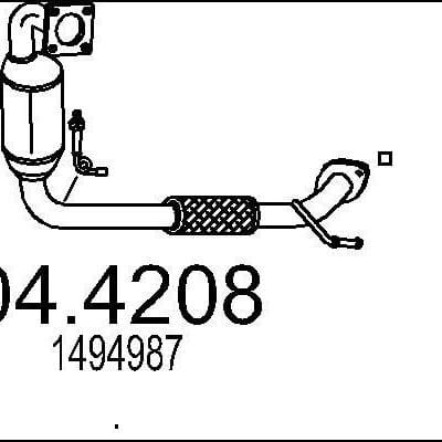 Catalizador Ford Fiesta V · 04.4208