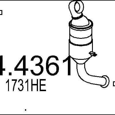 Catalizador Peugeot Partner Origin Furgoneta/monovolumen · 04.4361