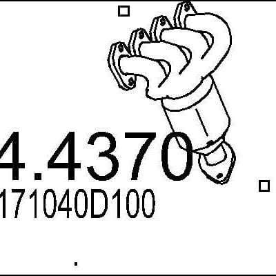Catalizador Toyota Corolla Verso · 04.4370