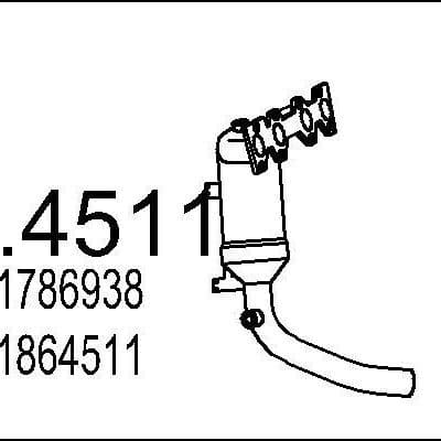 Catalizador Fiat 500 · 04.4511