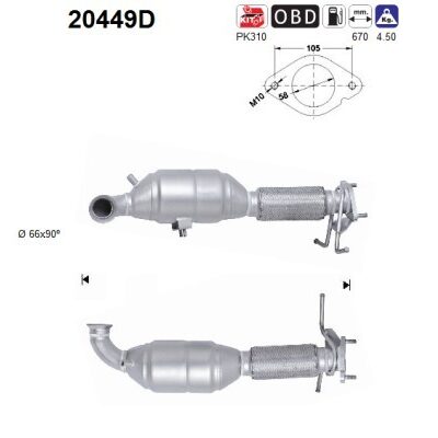 Catalizador Ford Kuga I · 20449D