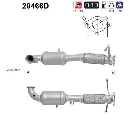 Catalizador Ford Kuga I · 20466D
