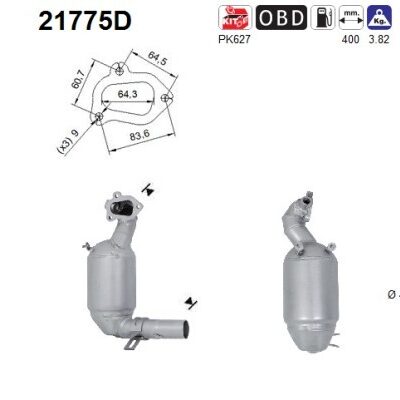 Catalizador Opel Corsa D · 21775D