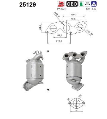 Catalizador Kia Picanto II · 25129