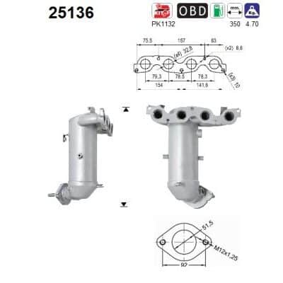 Catalizador Kia RIO III Sedán · 25136