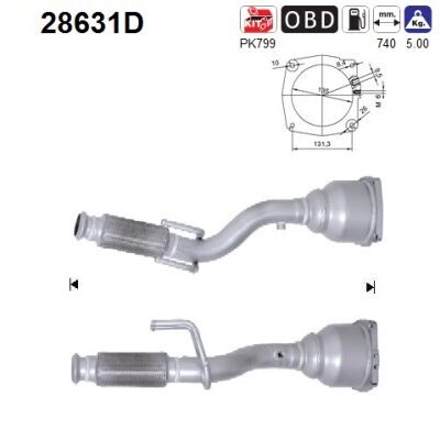 Catalizador Citroën Jumpy II · 28631D