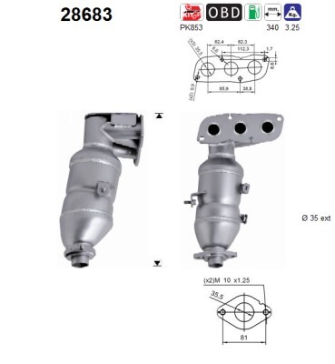 Catalizador Toyota Aygo · 28683