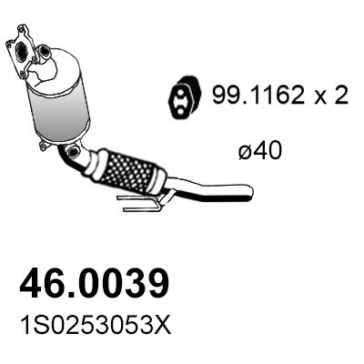 Catalizador VW Load UP! · 46.0039