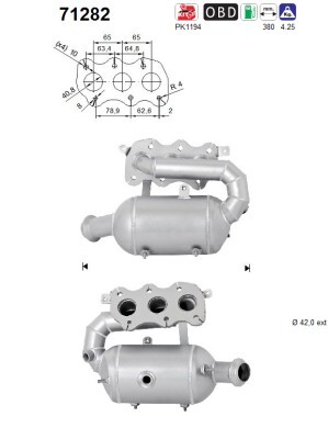 Catalizador Renault Twingo III · 71282