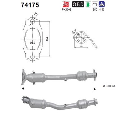 Catalizador Nissan Juke · 74175