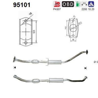 Catalizador Toyota Corolla · 95101