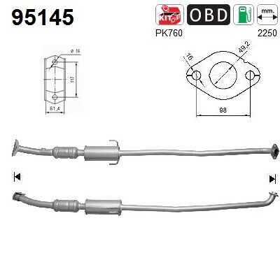 Catalizador Toyota Corolla Verso · 95145