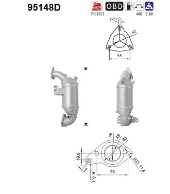 Catalizador Toyota Auris · 95148D