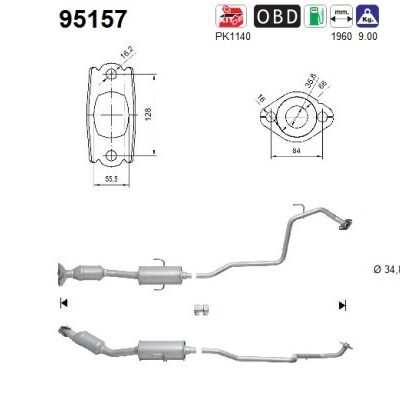 Catalizador Toyota Yaris · 95157