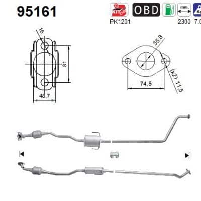 Catalizador Toyota Aygo · 95161