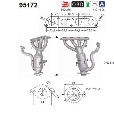 Catalizador Toyota C-hr · 95172