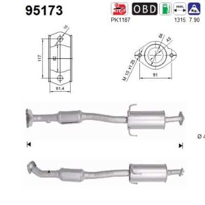 Catalizador Toyota C-hr · 95173