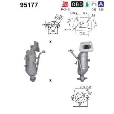 Catalizador Toyota Aygo · 95177