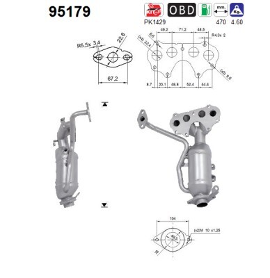 Catalizador Toyota Yaris Furgoneta/hatchback · 95179