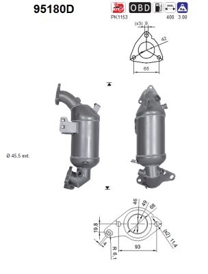Catalizador Toyota Auris Station Wagon · 95180D