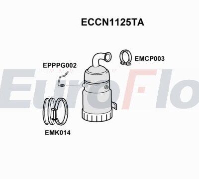 Catalizador Peugeot 3008 I Monospace · ECCN1125TA