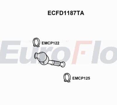Catalizador Ford Puma · ECFD1187TA