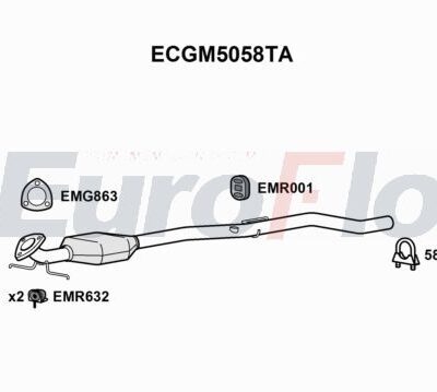 Catalizador Opel Astra K Sports Tourer · ECGM5058TA