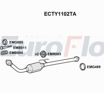 Catalizador Toyota Hilux VII Pick-up · ECTY1102TA