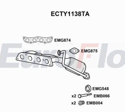 Catalizador Toyota C-hr VAN · ECTY1138TA