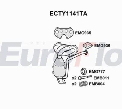 Catalizador Toyota Yaris · ECTY1141TA