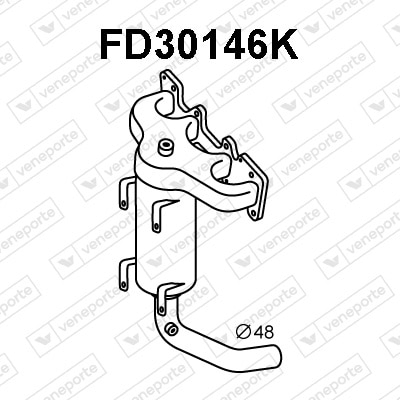Catalizador Fiat 500 C · FD30146K