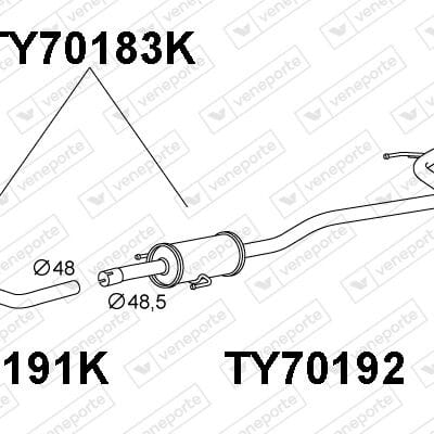 Catalizador Toyota Yaris · TY70183K