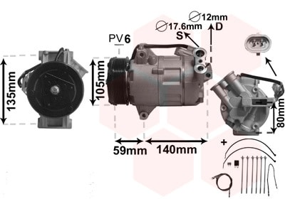 Compresor, Aire Acondicionado Opel Zafira / Zafira Family B · 3700K437