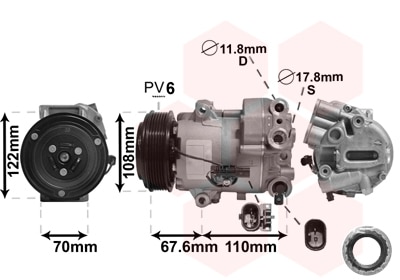 Compresor, Aire Acondicionado Opel Astra J GTC · 3700K605