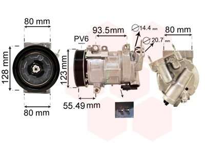 Compresor, Aire Acondicionado Peugeot 208 I · 4000K315
