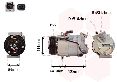 Compresor, Aire Acondicionado Renault Laguna III · 4300K394