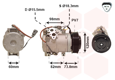 Compresor, Aire Acondicionado Toyota Land Cruiser Prado · 5300K726