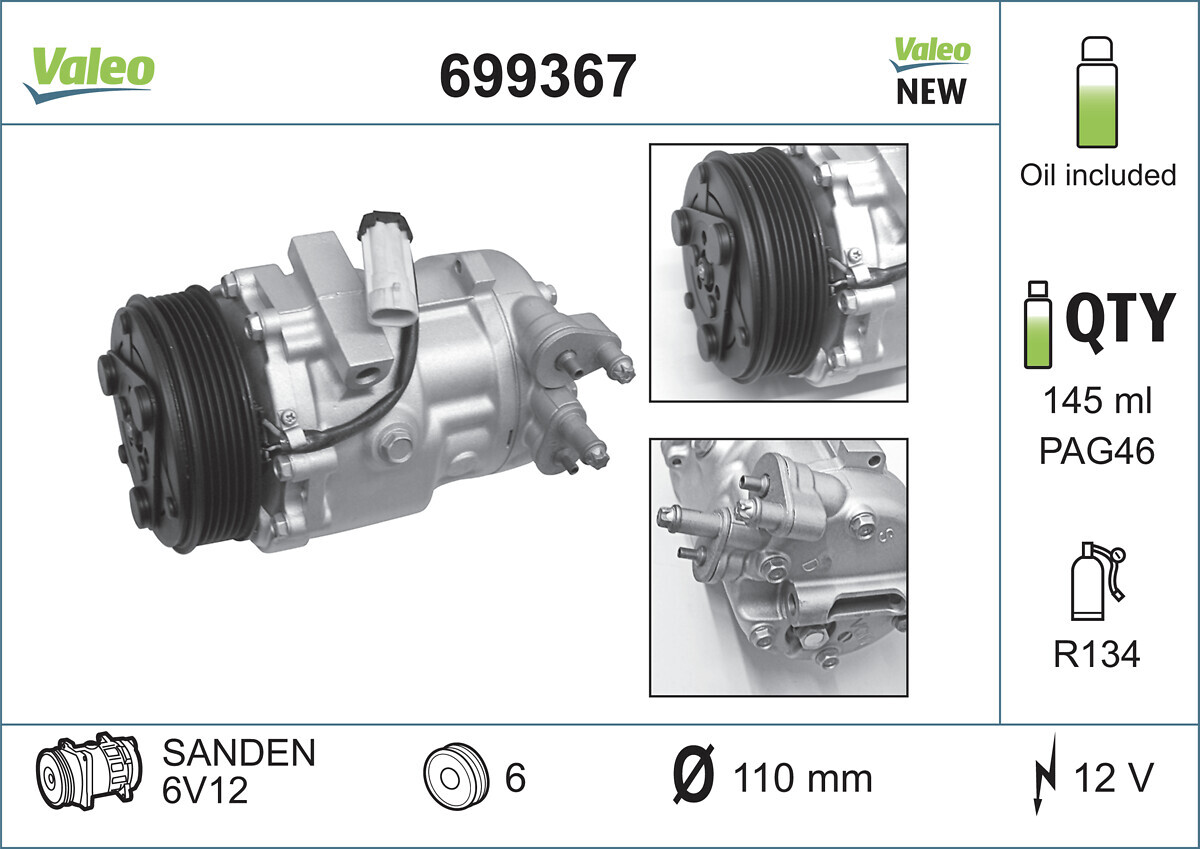 Compresor, Aire Acondicionado Suzuki Swift IV · 699367